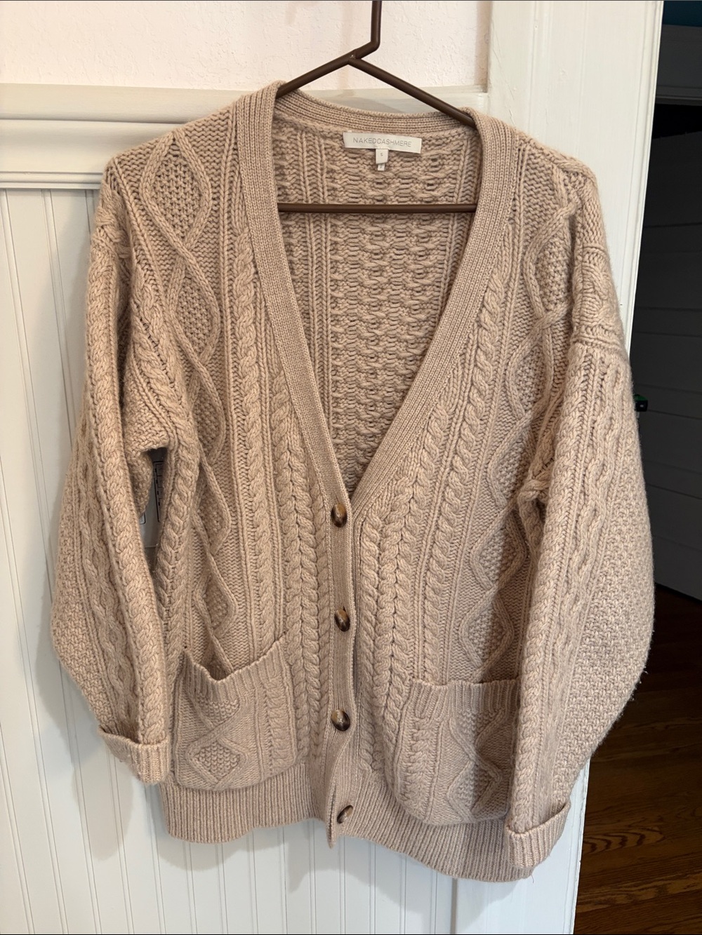 NakedCashmere cardigan oatmeal cream beige